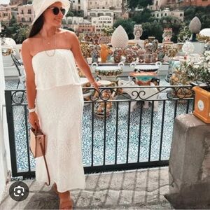 Zara Jacquard Knit Bandeau Dress. New With Tags.